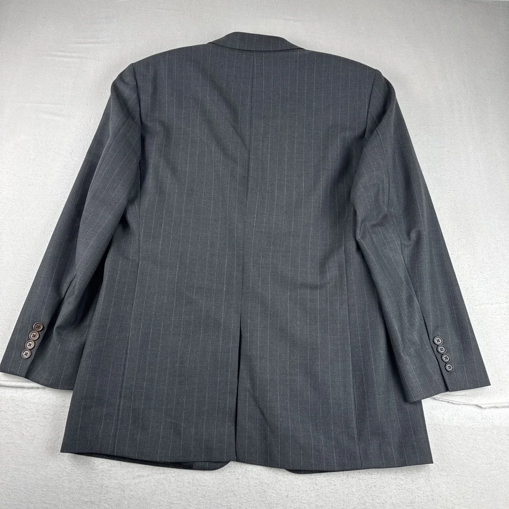 Brooks Brothers Stretch Mens Gray Striped 2-Piece Suit 42R Pants Fit 34*28